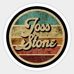 Tanatoraja, circle retro faded Joss Stone Sticker